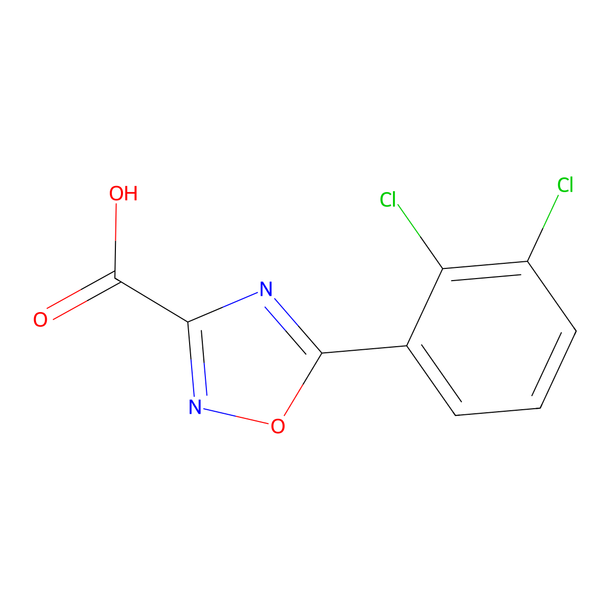 5-(2,3-Dichlorophenyl)-1,2,4-oxadiazole-3-carboxylic acid molecular structure, CAS 1340091-67-9