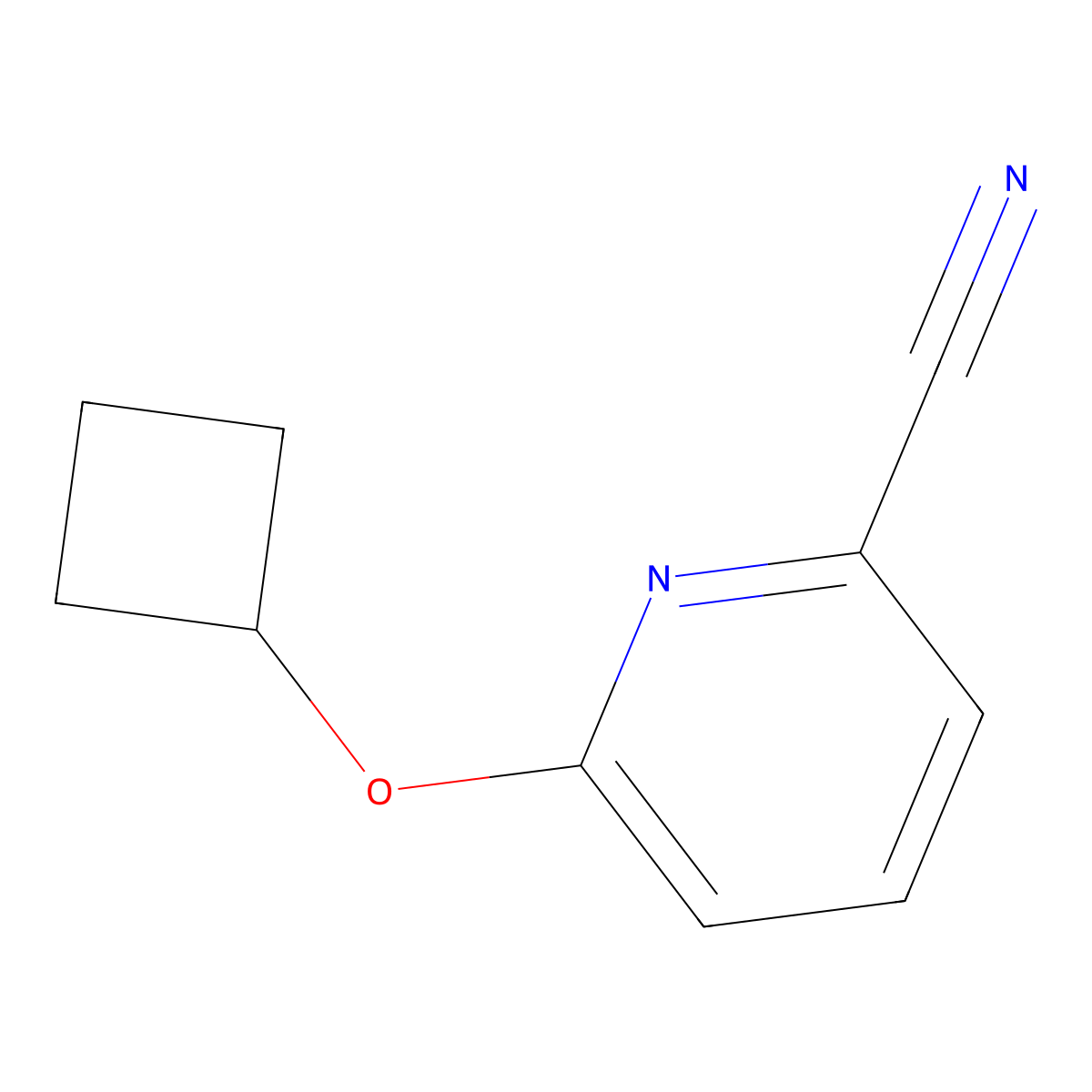 6-Cyclobutoxypyridine-2-carbonitrile molecular structure, CAS 1340091-97-5