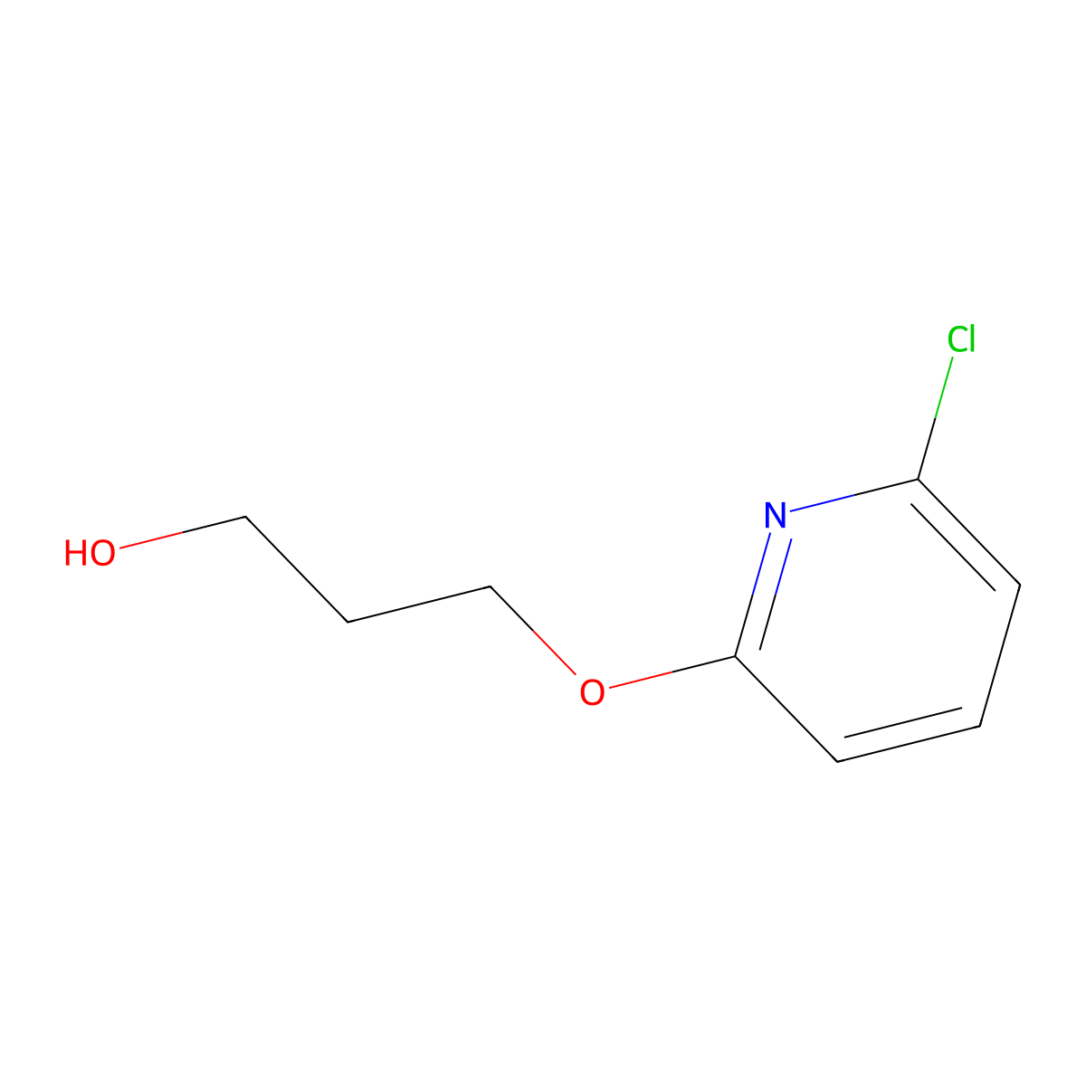 3-[(6-Chloropyridin-2-yl)oxy]propan-1-ol molecular structure, CAS 1340094-47-4