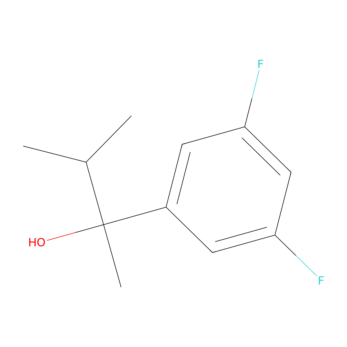 2-(3,5-Difluorophenyl)-3-methyl-butan-2-ol molecular structure, CAS 1340095-95-5