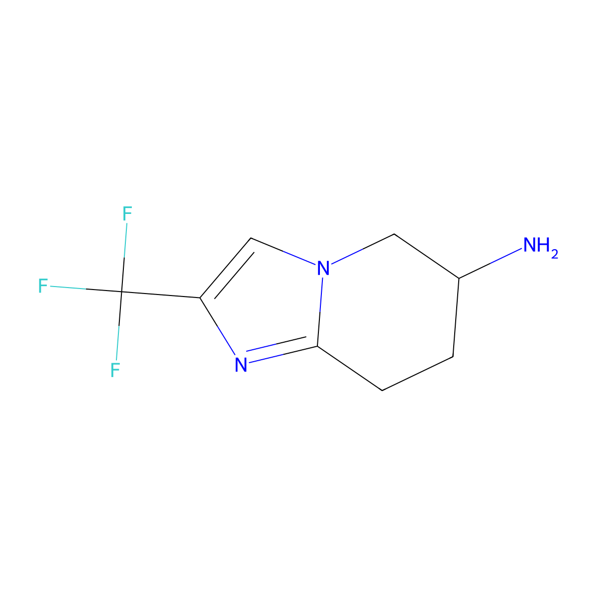 2-(Trifluoromethyl)-5,6,7,8-tetrahydroimidazo[1,2-a]pyridin-6-amine molecular structure, CAS 1340097-26-8