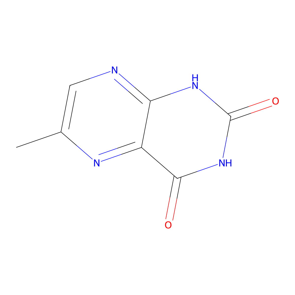 2,4(1H,3H)-Pteridinedione, 6-methyl- molecular structure, CAS 13401-19-9