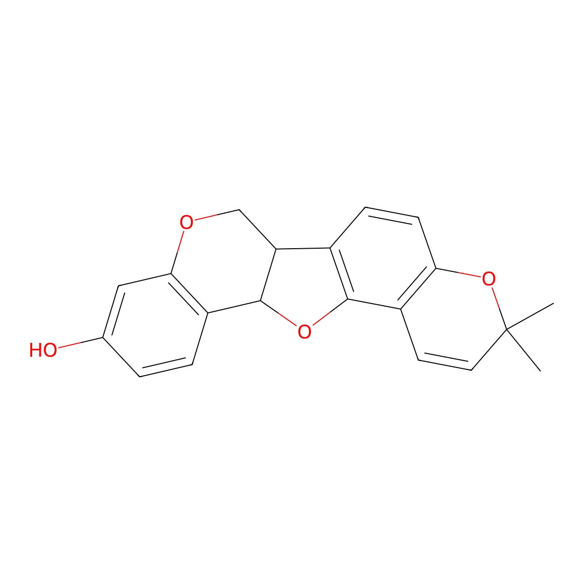 (-)-Phaseollin molecular structure, CAS 13401-40-6