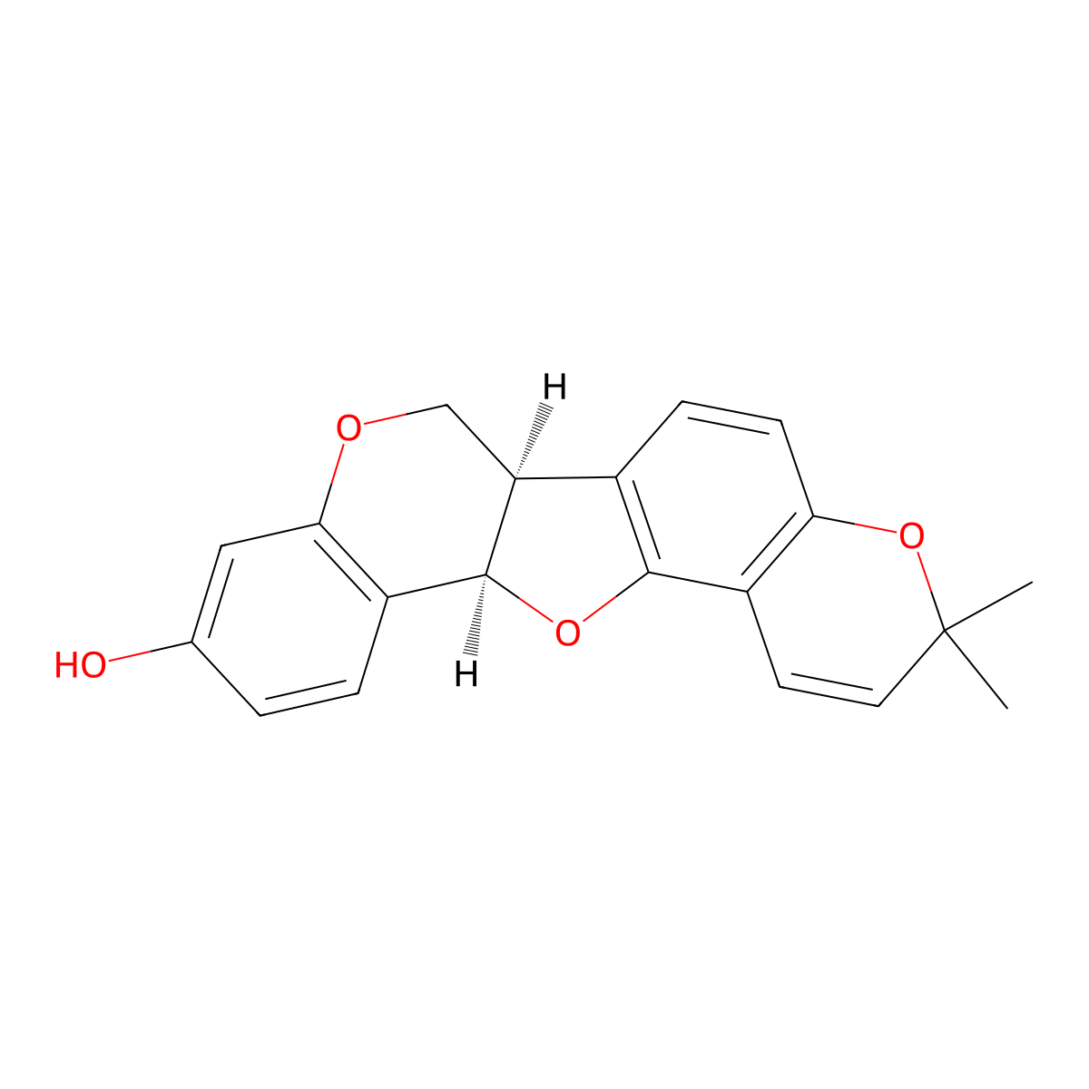 (-)-Phaseollin molecular structure, CAS 13401-40-6