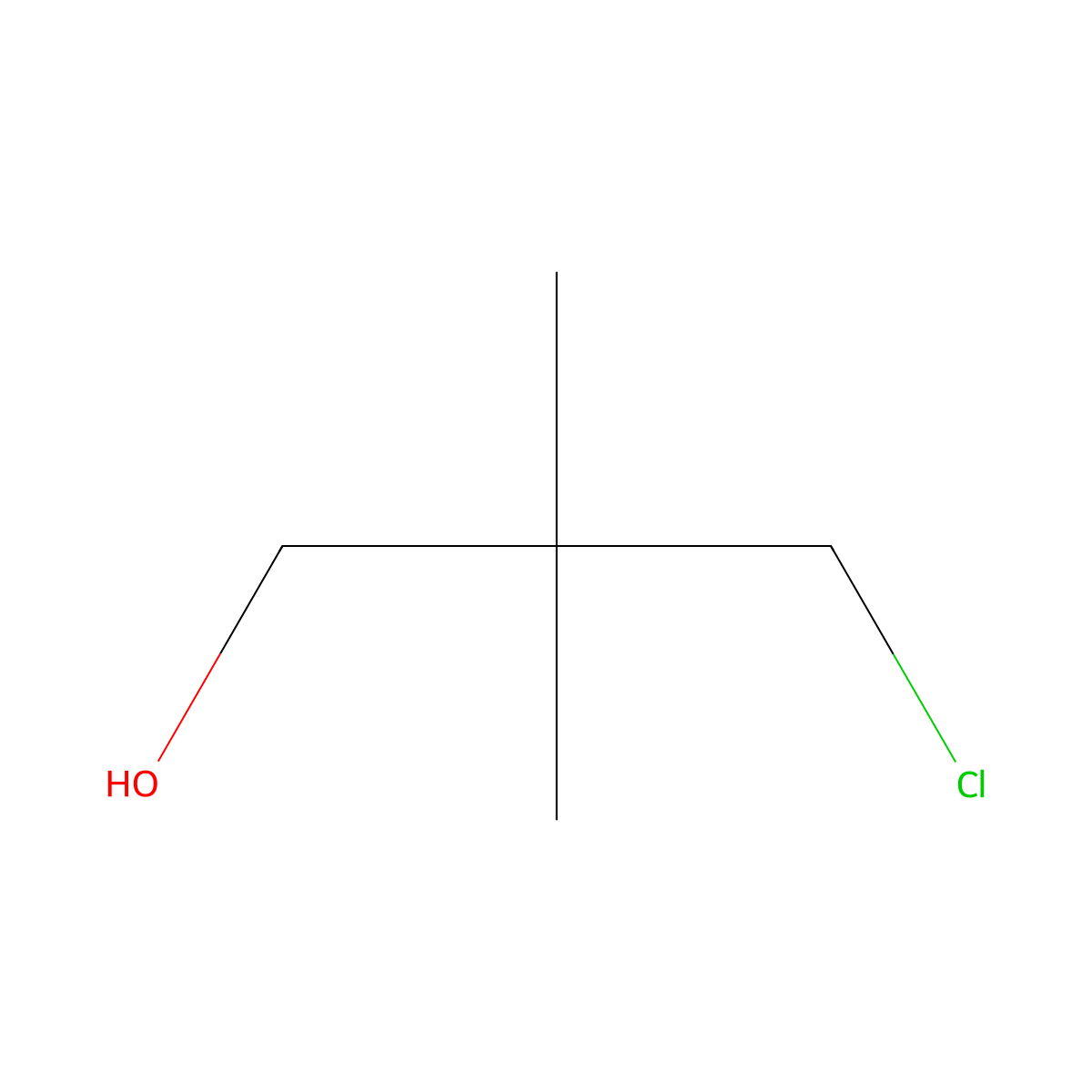 1-Propanol, 3-chloro-2,2-dimethyl- molecular structure, CAS 13401-56-4