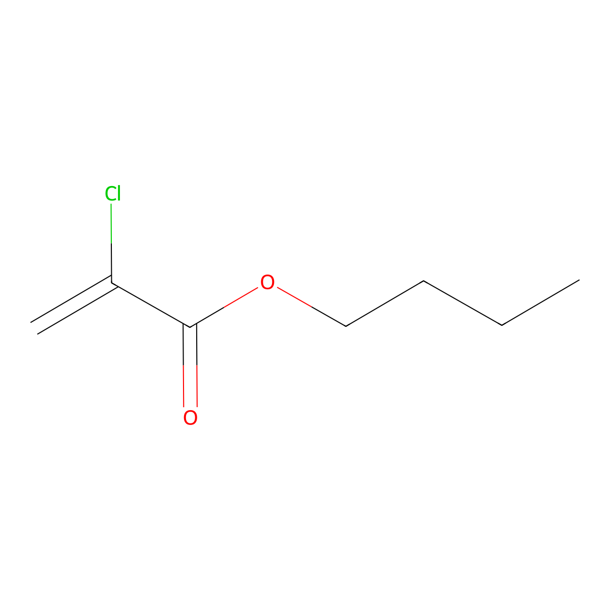 Butyl 2-chloroacrylate molecular structure, CAS 13401-85-9