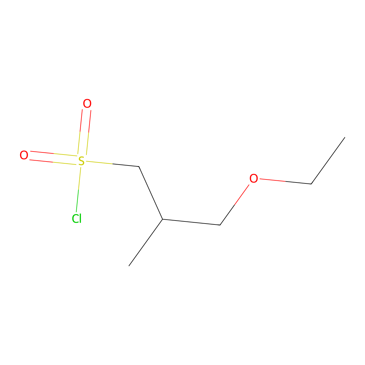 3-Ethoxy-2-methylpropane-1-sulfonyl chloride molecular structure, CAS 1340100-87-9
