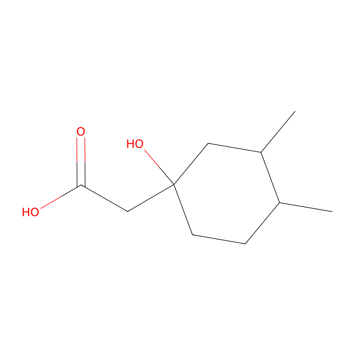 2-(1-Hydroxy-3,4-dimethylcyclohexyl)acetic acid molecular structure, CAS 1340101-63-4