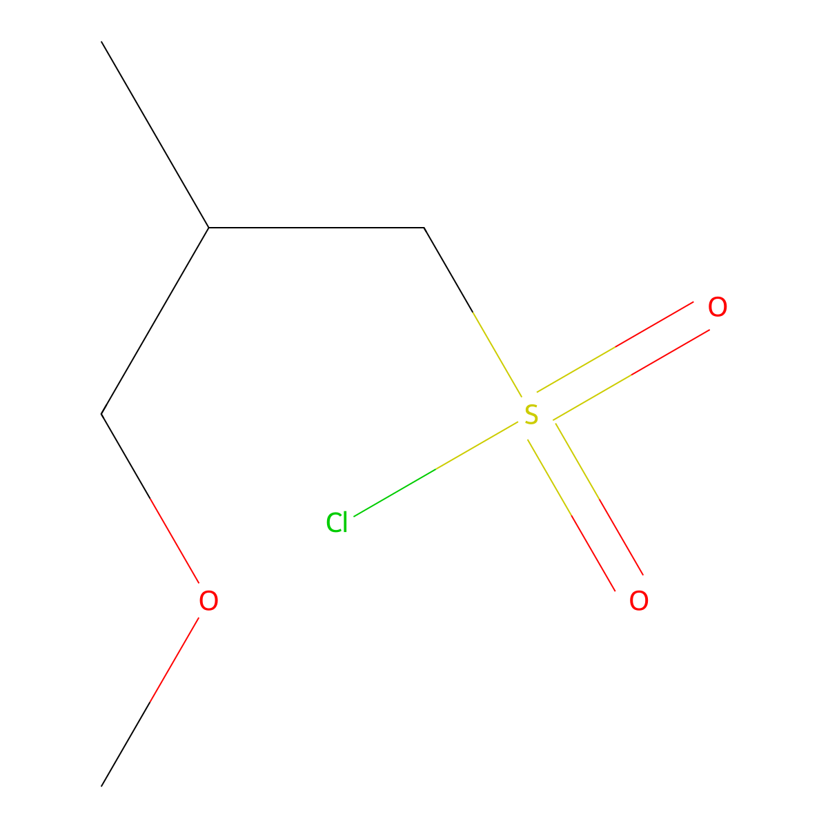3-Methoxy-2-methylpropane-1-sulfonyl chloride molecular structure, CAS 1340102-86-4