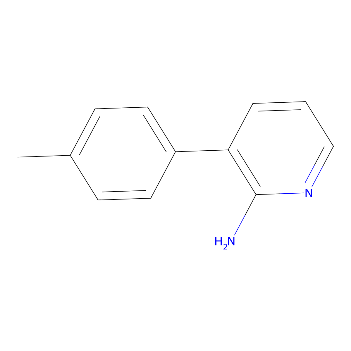2-Amino-3-(4-tolyl)pyridine molecular structure, CAS 1340103-90-3
