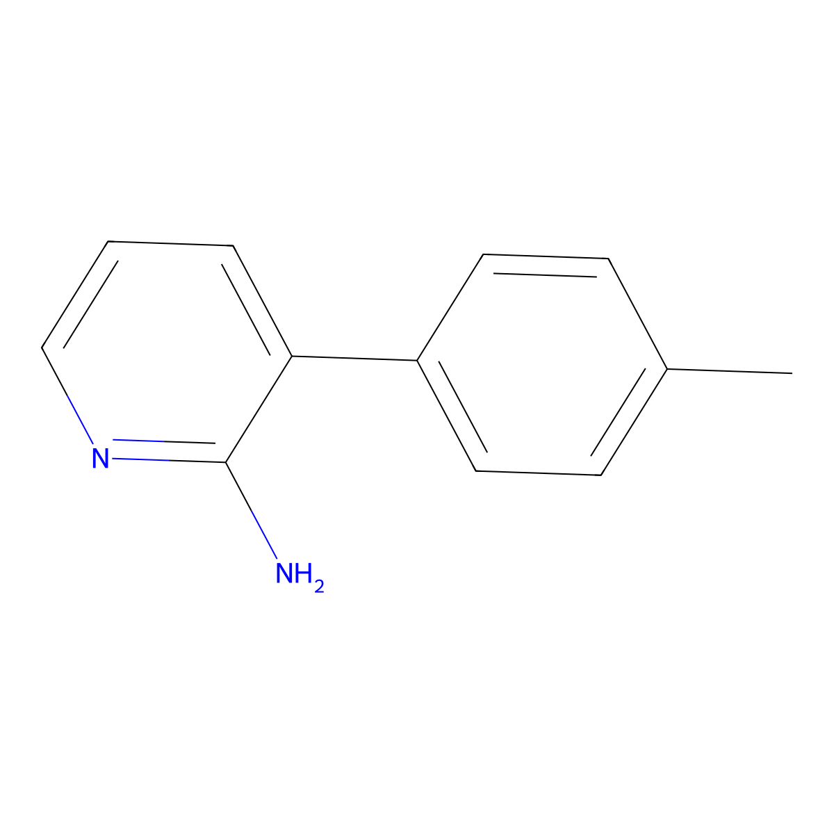 2-Amino-3-(4-tolyl)pyridine molecular structure, CAS 1340103-90-3