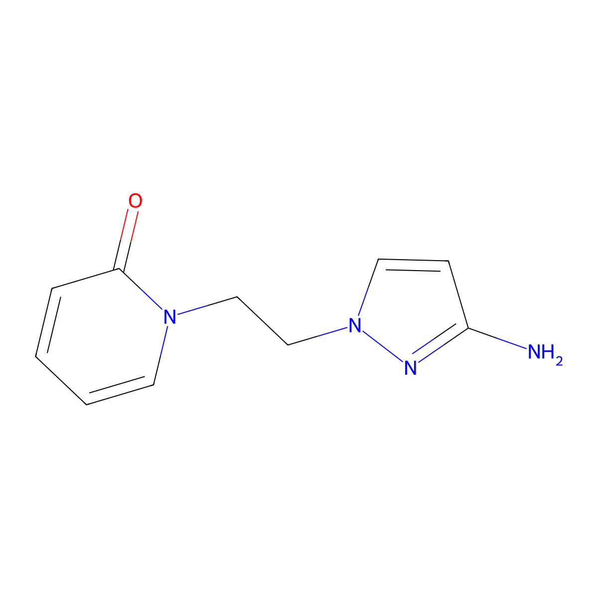 1-(2-(3-Amino-1h-pyrazol-1-yl)ethyl)pyridin-2(1h)-one molecular structure, CAS 1340104-70-2