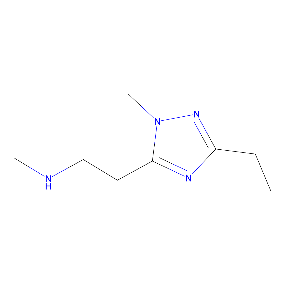 2-(3-Ethyl-1-methyl-1h-1,2,4-triazol-5-yl)-N-methylethan-1-amine molecular structure, CAS 1340105-32-9