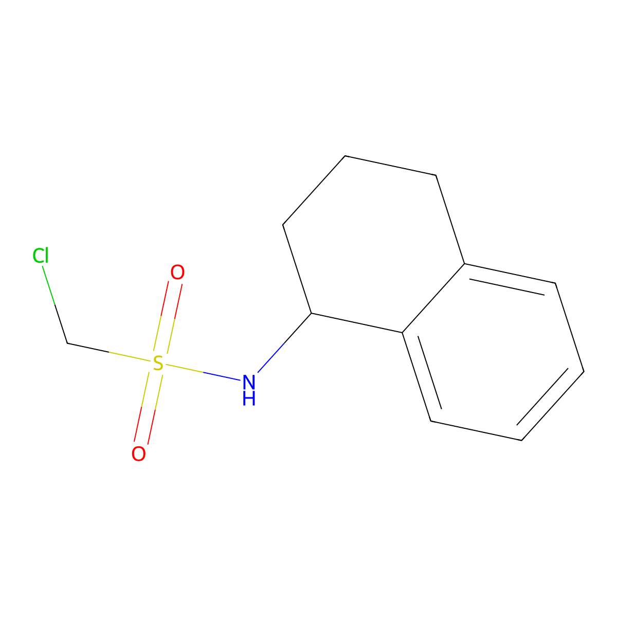 1-chloro-N-(1,2,3,4-tetrahydronaphthalen-1-yl)methanesulfonamide molecular structure, CAS 1340105-87-4