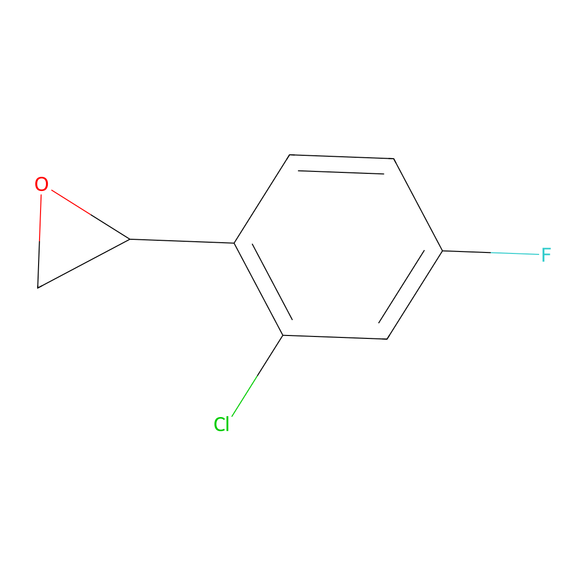 2-(2-Chloro-4-fluorophenyl)oxirane molecular structure, CAS 1340106-35-5