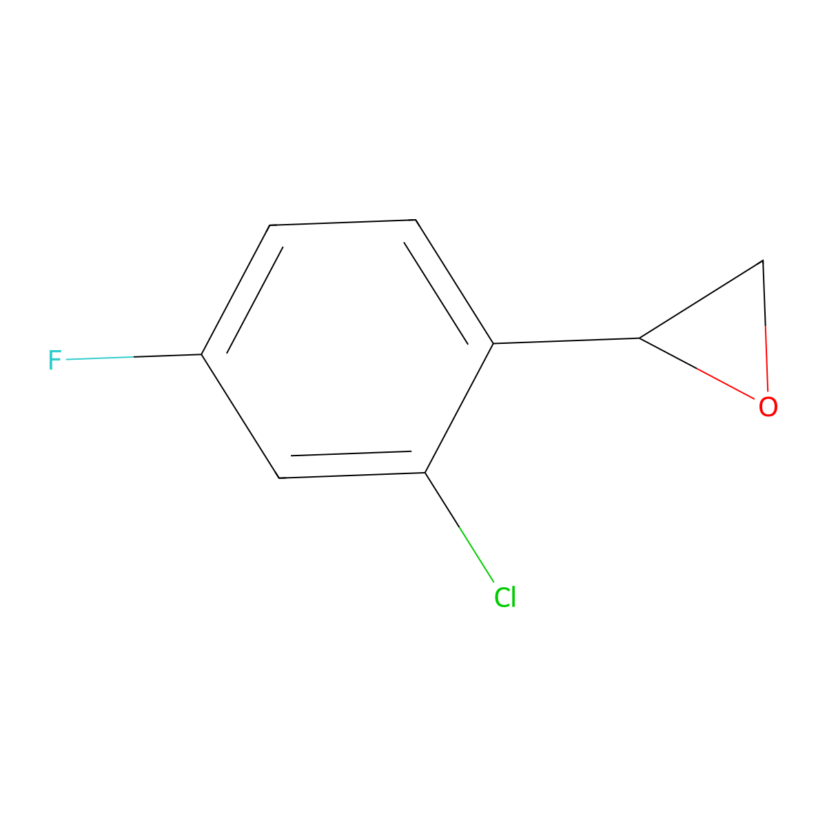 2-(2-Chloro-4-fluorophenyl)oxirane molecular structure, CAS 1340106-35-5