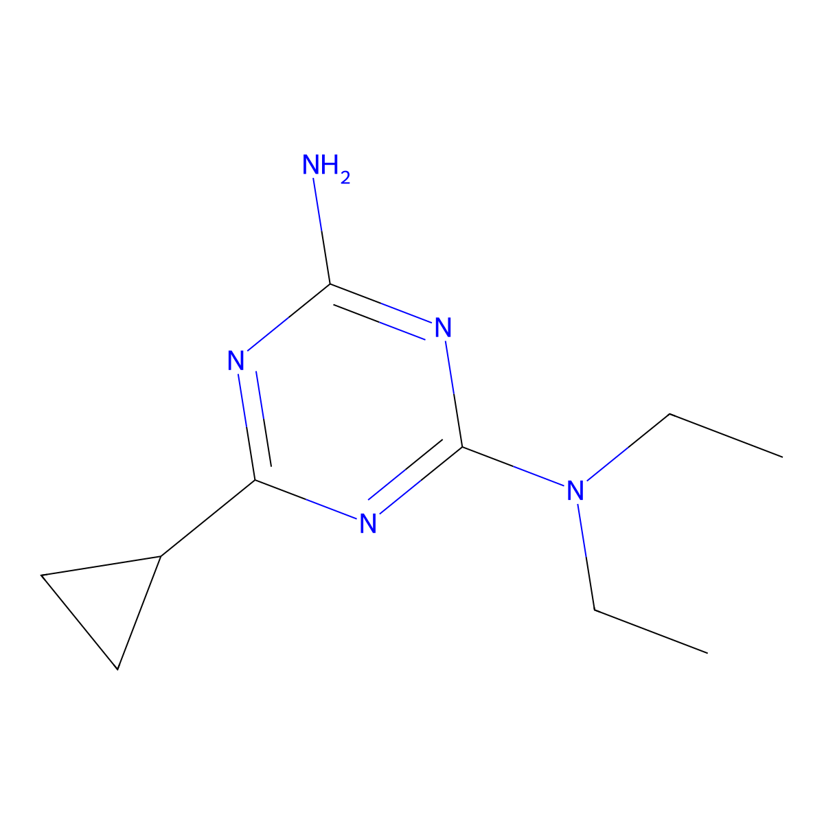 6-Cyclopropyl-n2,n2-diethyl-1,3,5-triazine-2,4-diamine molecular structure, CAS 1340107-93-8