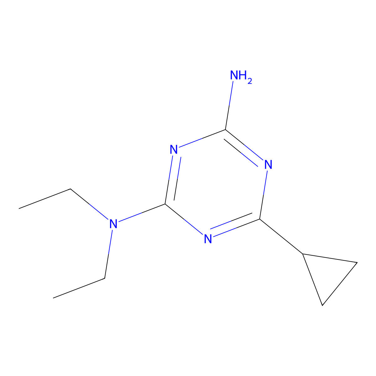 6-Cyclopropyl-n2,n2-diethyl-1,3,5-triazine-2,4-diamine molecular structure, CAS 1340107-93-8