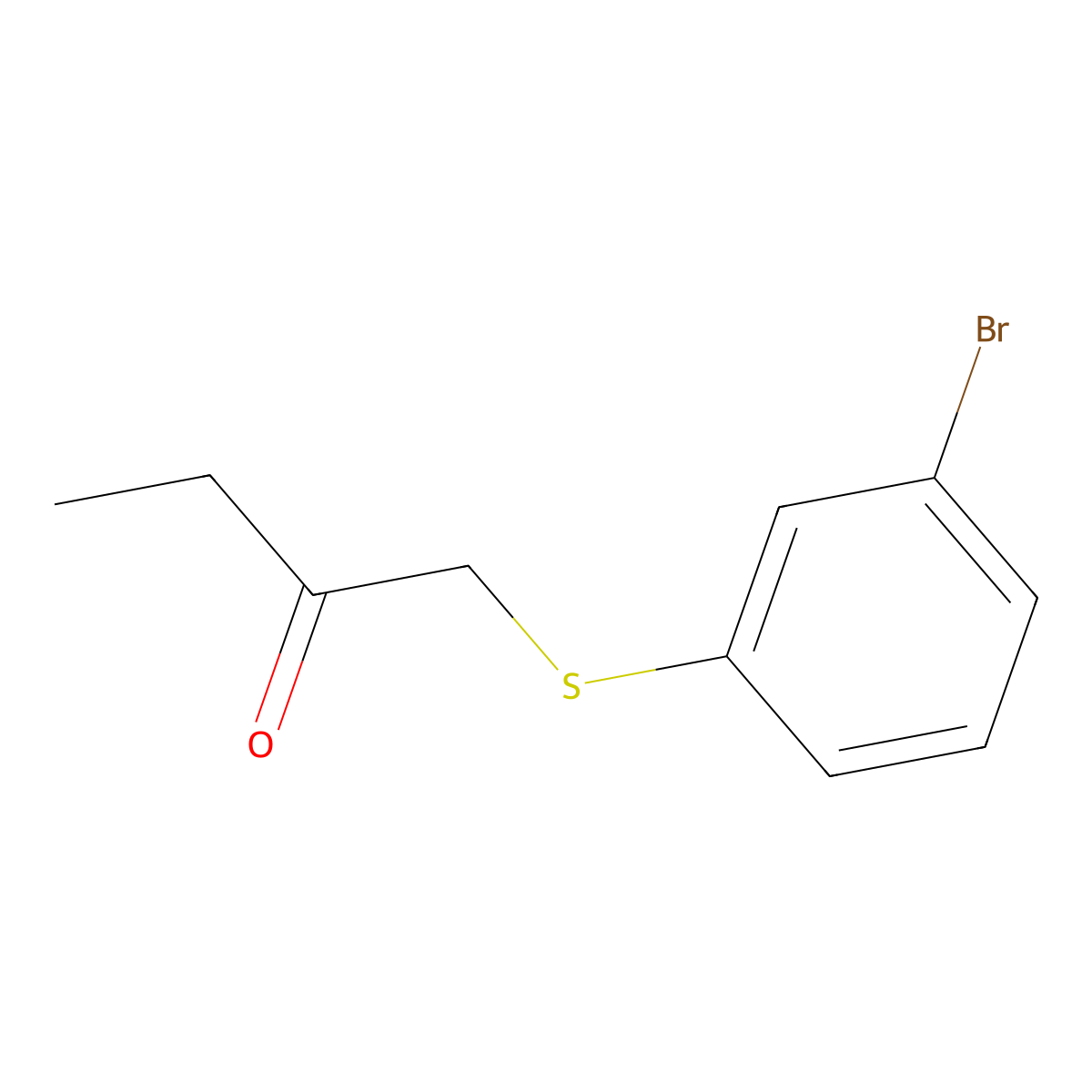 1-((3-Bromophenyl)thio)butan-2-one molecular structure, CAS 1340109-52-5