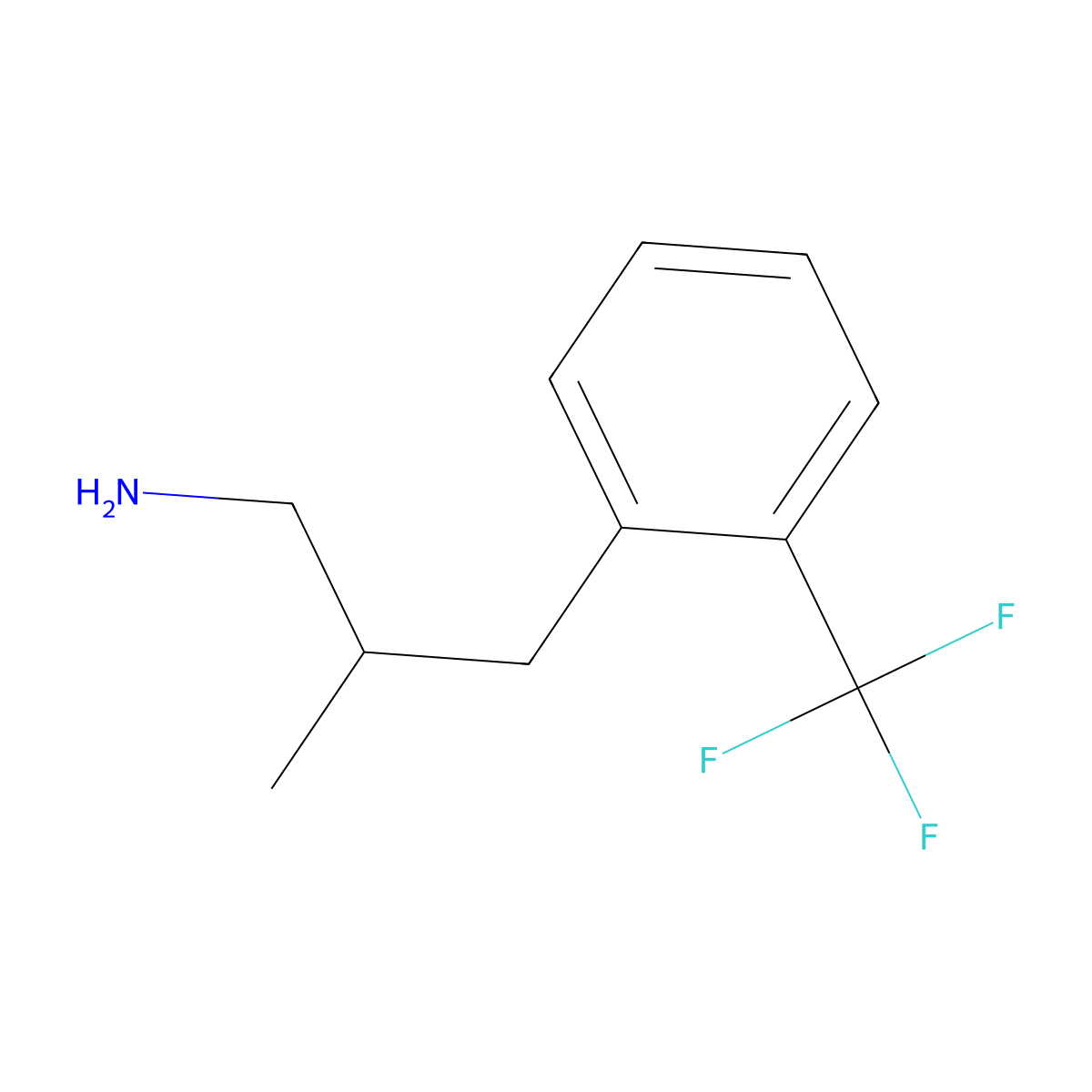 2-Methyl-3-[2-(trifluoromethyl)phenyl]propan-1-amine molecular structure, CAS 1340109-85-4