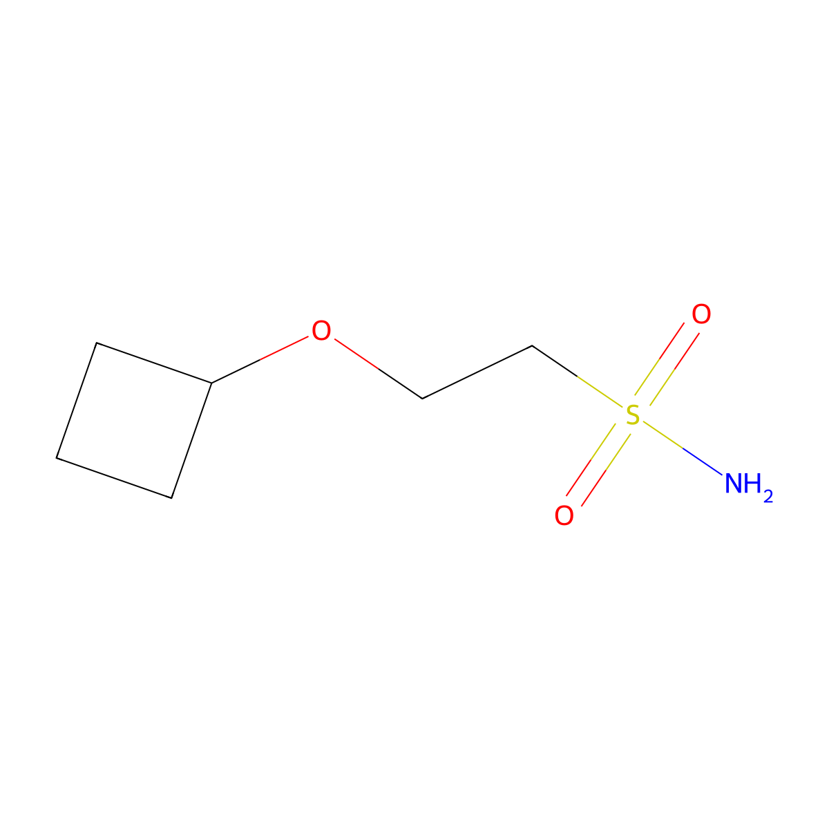 2-Cyclobutoxyethane-1-sulfonamide molecular structure, CAS 1340111-55-8