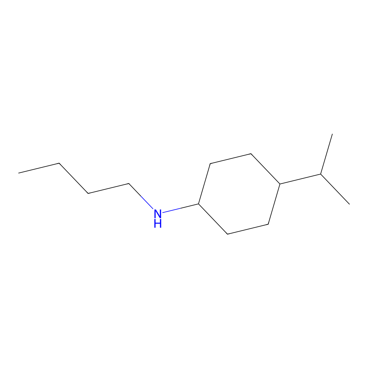 N-Butyl-4-(propan-2-yl)cyclohexan-1-amine molecular structure, CAS 1340112-74-4