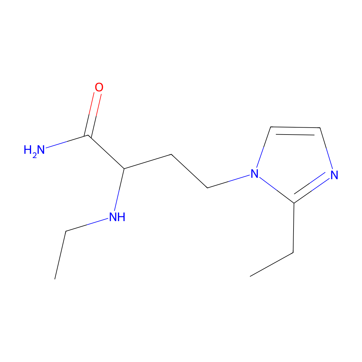 4-(2-Ethyl-1h-imidazol-1-yl)-2-(ethylamino)butanamide molecular structure, CAS 1340113-77-0