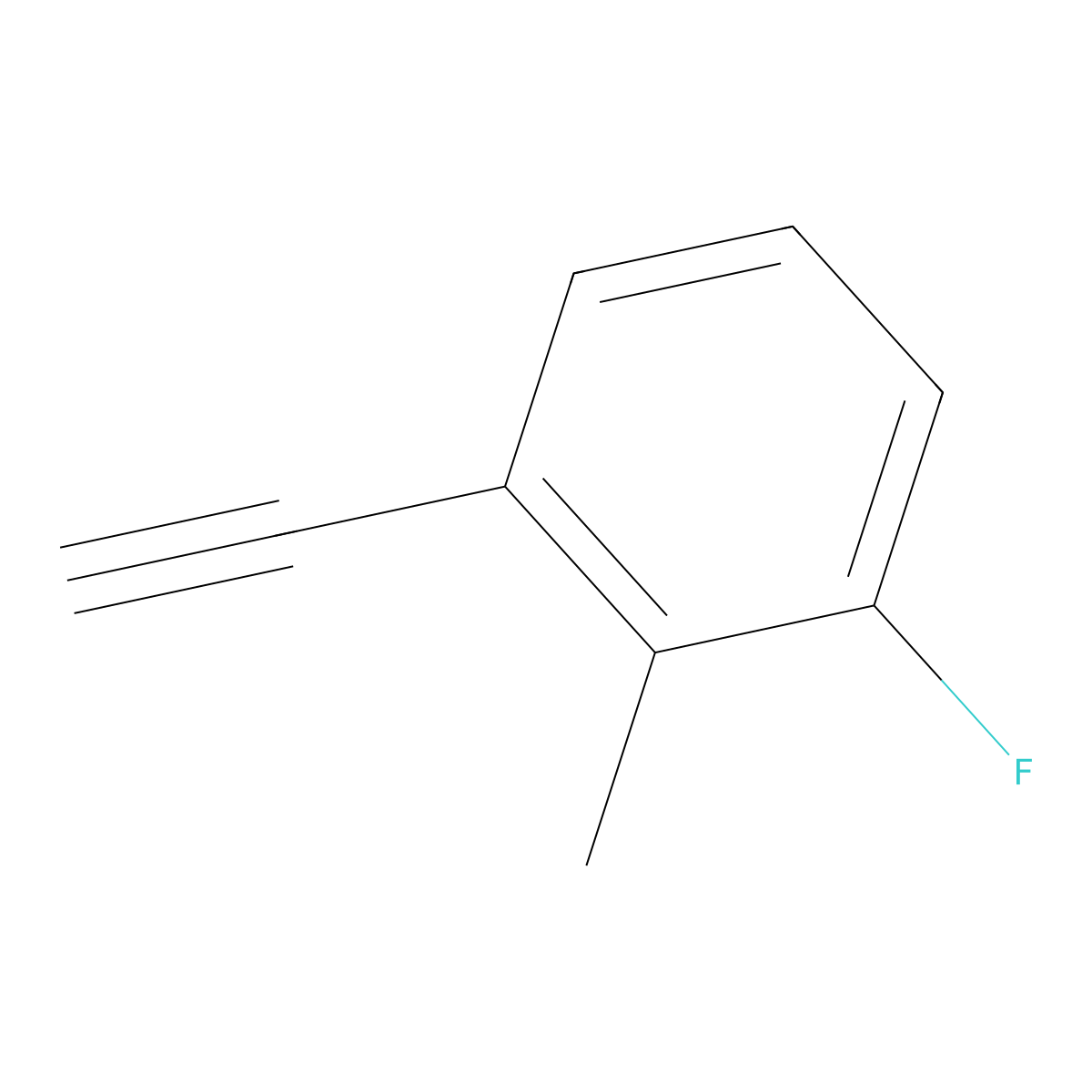1-Ethynyl-3-fluoro-2-methylbenzene molecular structure, CAS 1340115-34-5