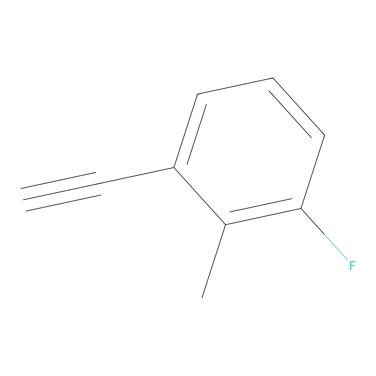 1-Ethynyl-3-fluoro-2-methylbenzene molecular structure, CAS 1340115-34-5