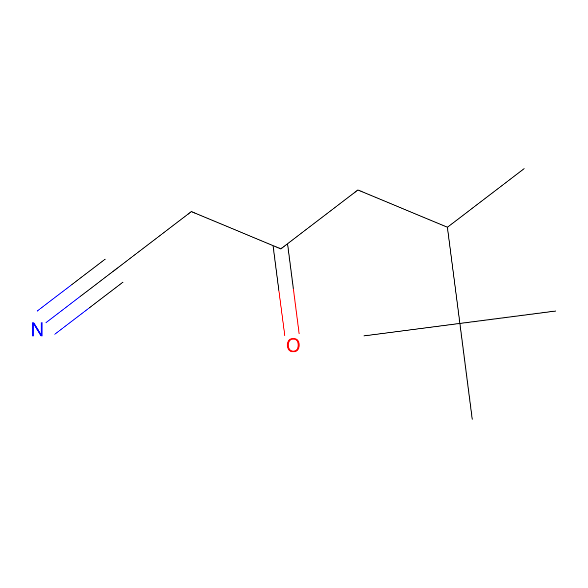 5,6,6-Trimethyl-3-oxoheptanenitrile molecular structure, CAS 1340117-53-4