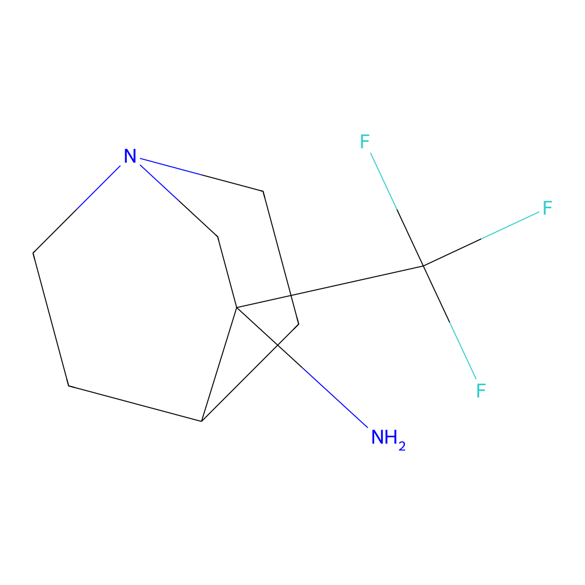 3-(Trifluoromethyl)-1-azabicyclo[2.2.2]octan-3-amine molecular structure, CAS 1340119-85-8