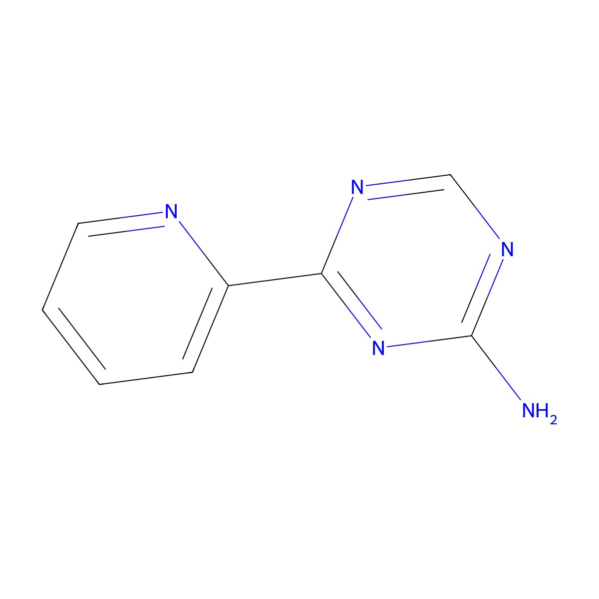 4-(2-Pyridyl)-1,3,5-triazin-2-amine molecular structure, CAS 1340120-38-8