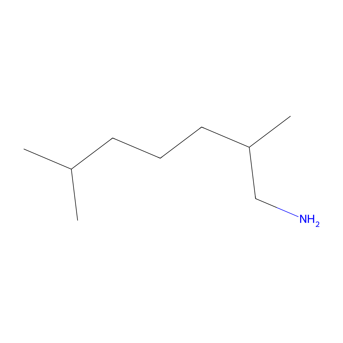 2,6-Dimethylheptan-1-amine molecular structure, CAS 1340122-91-9