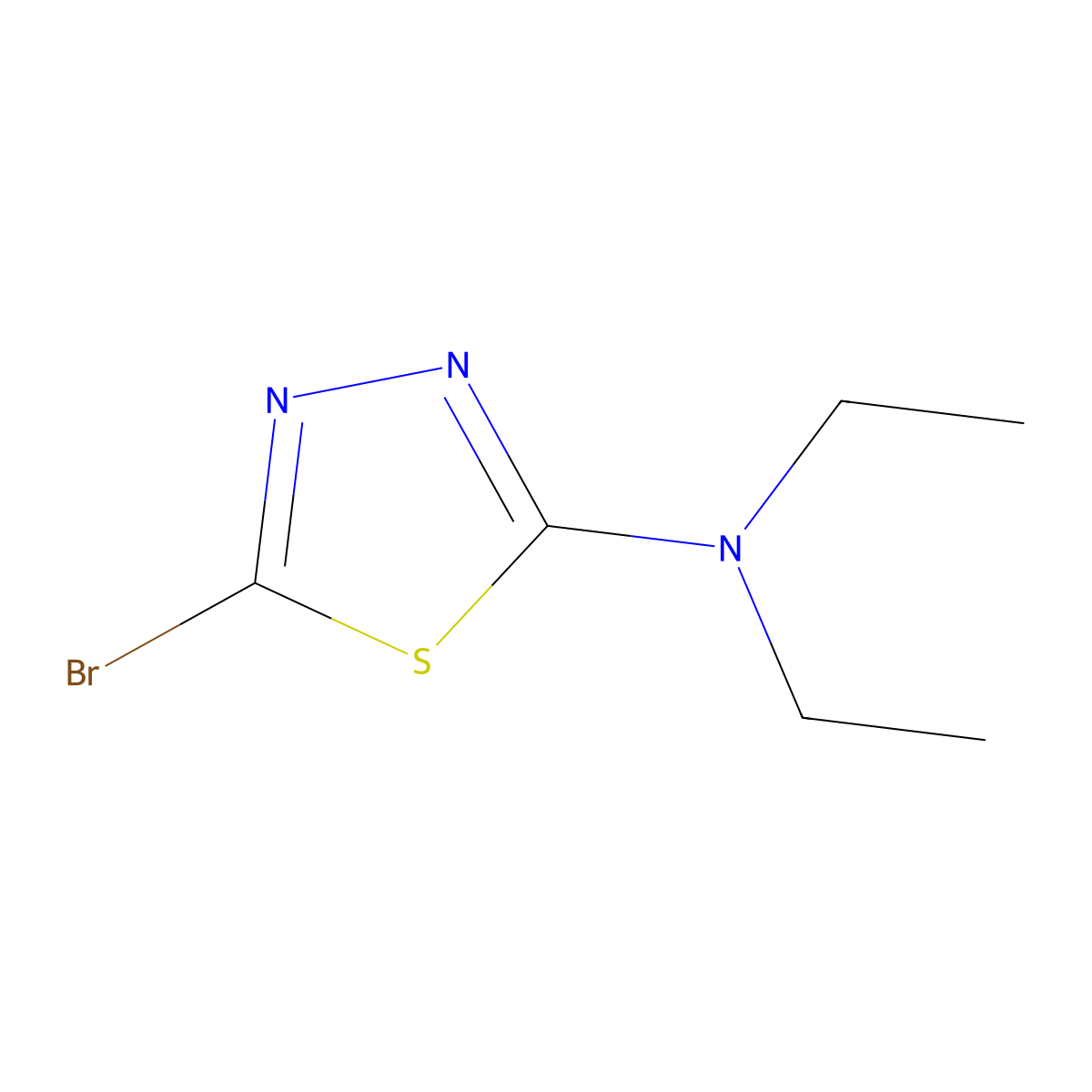 5-bromo-N,N-diethyl-1,3,4-thiadiazol-2-amine molecular structure, CAS 1340124-15-3
