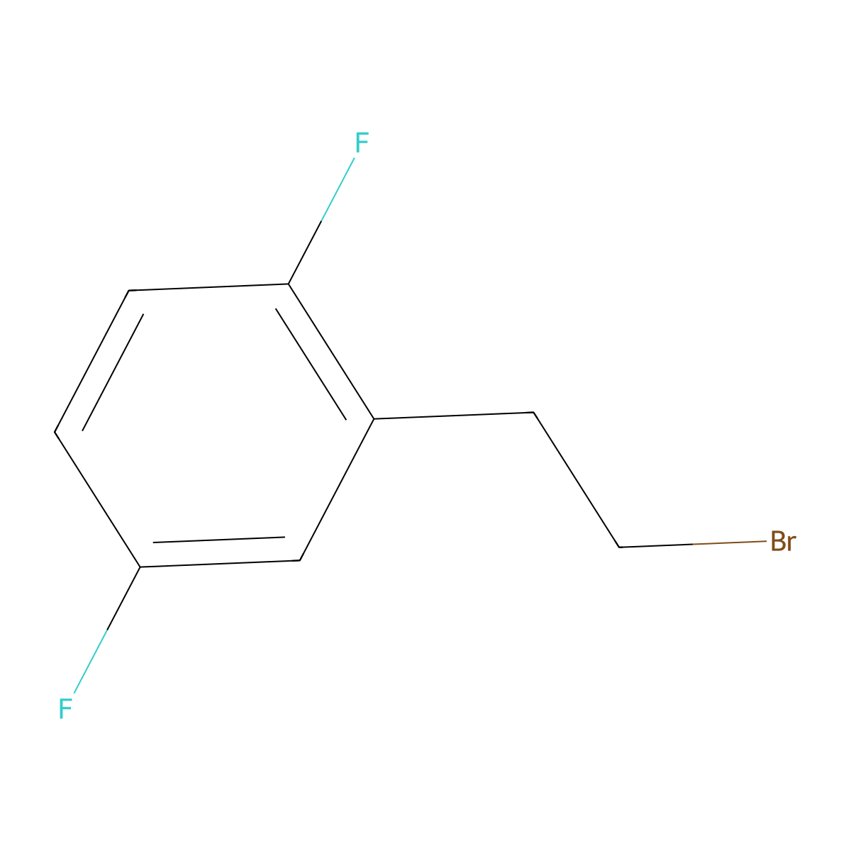2,5-Difluorophenethyl bromide molecular structure, CAS 1340124-22-2