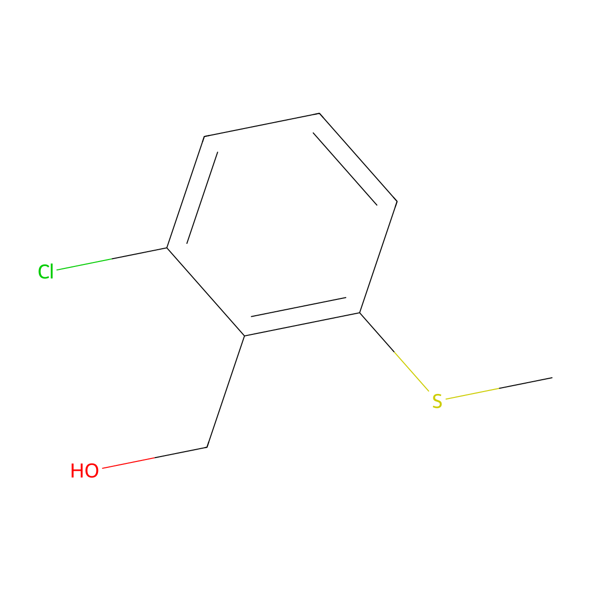 2-Chloro-6-(methylthio)benzenemethanol molecular structure, CAS 1340127-12-9
