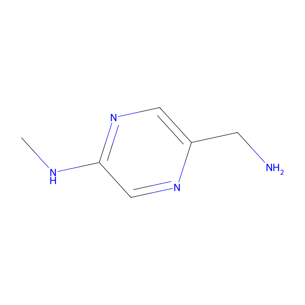 5-(aminomethyl)-N-methylpyrazin-2-amine molecular structure, CAS 1340128-66-6