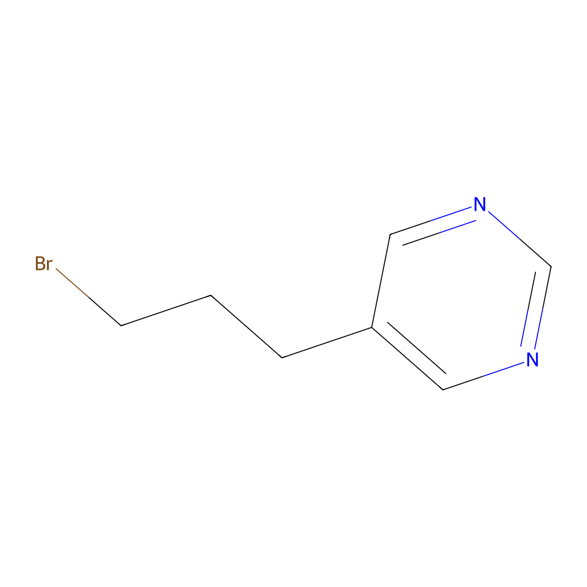 5-(3-Bromopropyl)pyrimidine molecular structure, CAS 1340130-42-8
