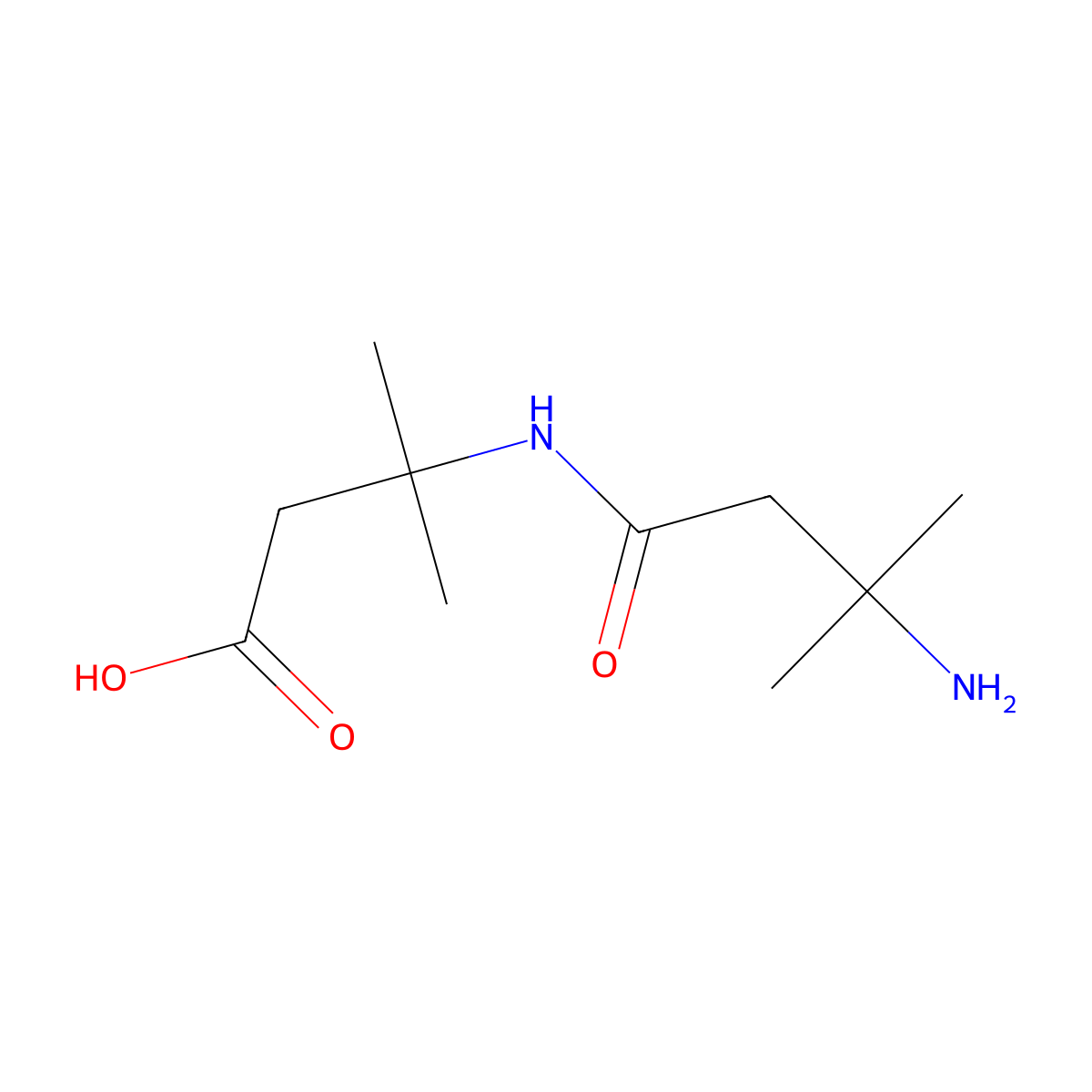 3-(3-Amino-3-methylbutanamido)-3-methylbutanoic acid molecular structure, CAS 1340130-72-4