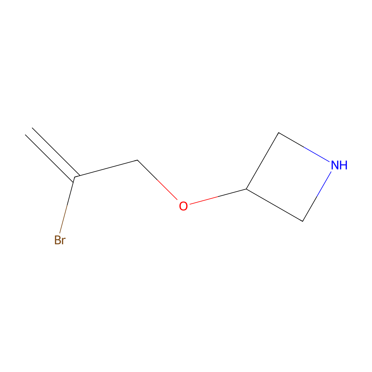 3-[(2-Bromoprop-2-en-1-yl)oxy]azetidine molecular structure, CAS 1340132-69-5