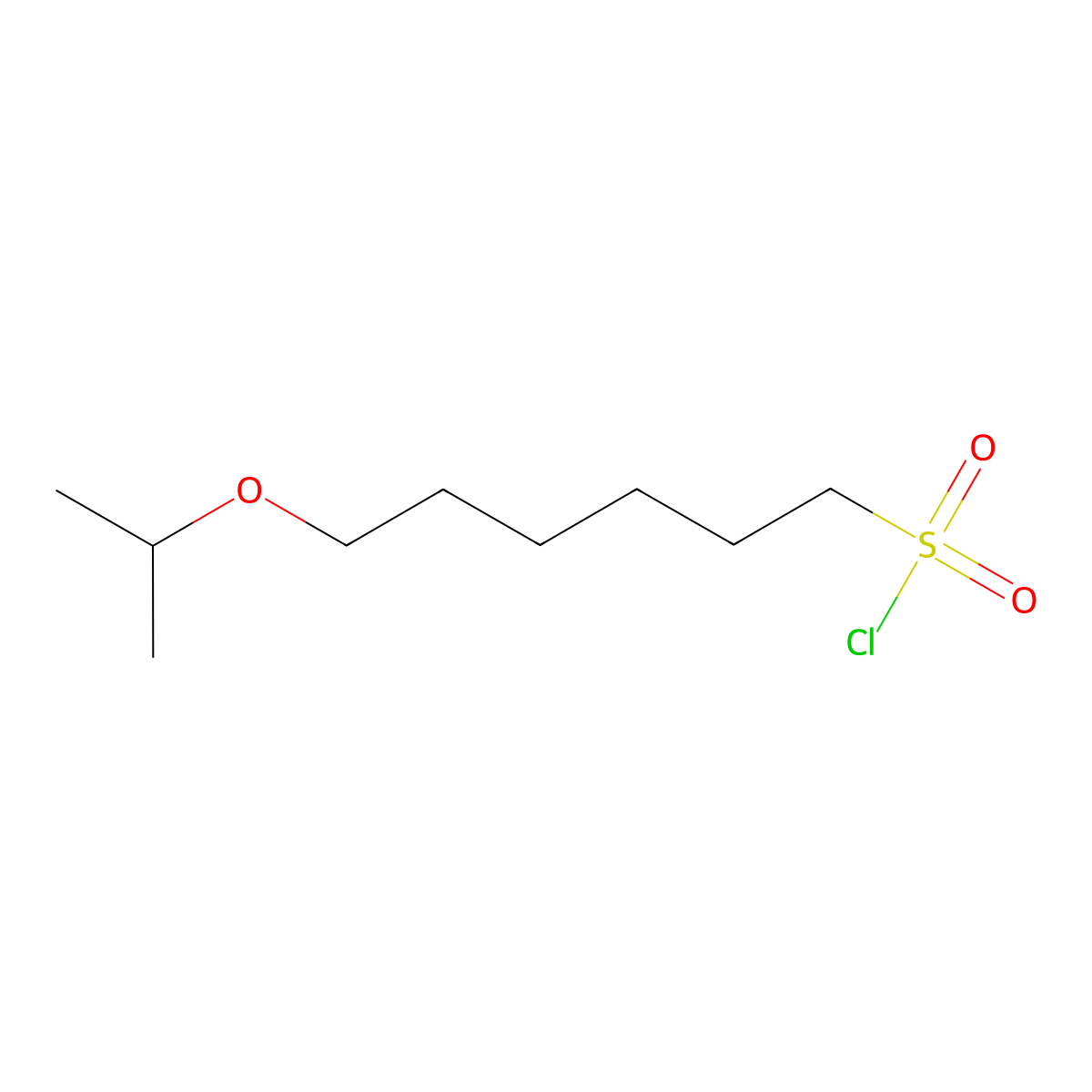 6-Isopropoxyhexane-1-sulfonyl chloride molecular structure, CAS 1340133-14-3