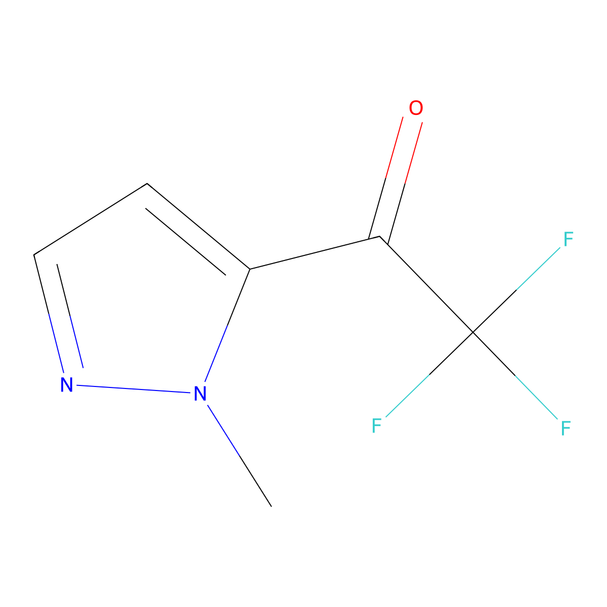 2,2,2-Trifluoro-1-(1-methyl-1h-pyrazol-5-yl)ethan-1-one molecular structure, CAS 1340133-64-3