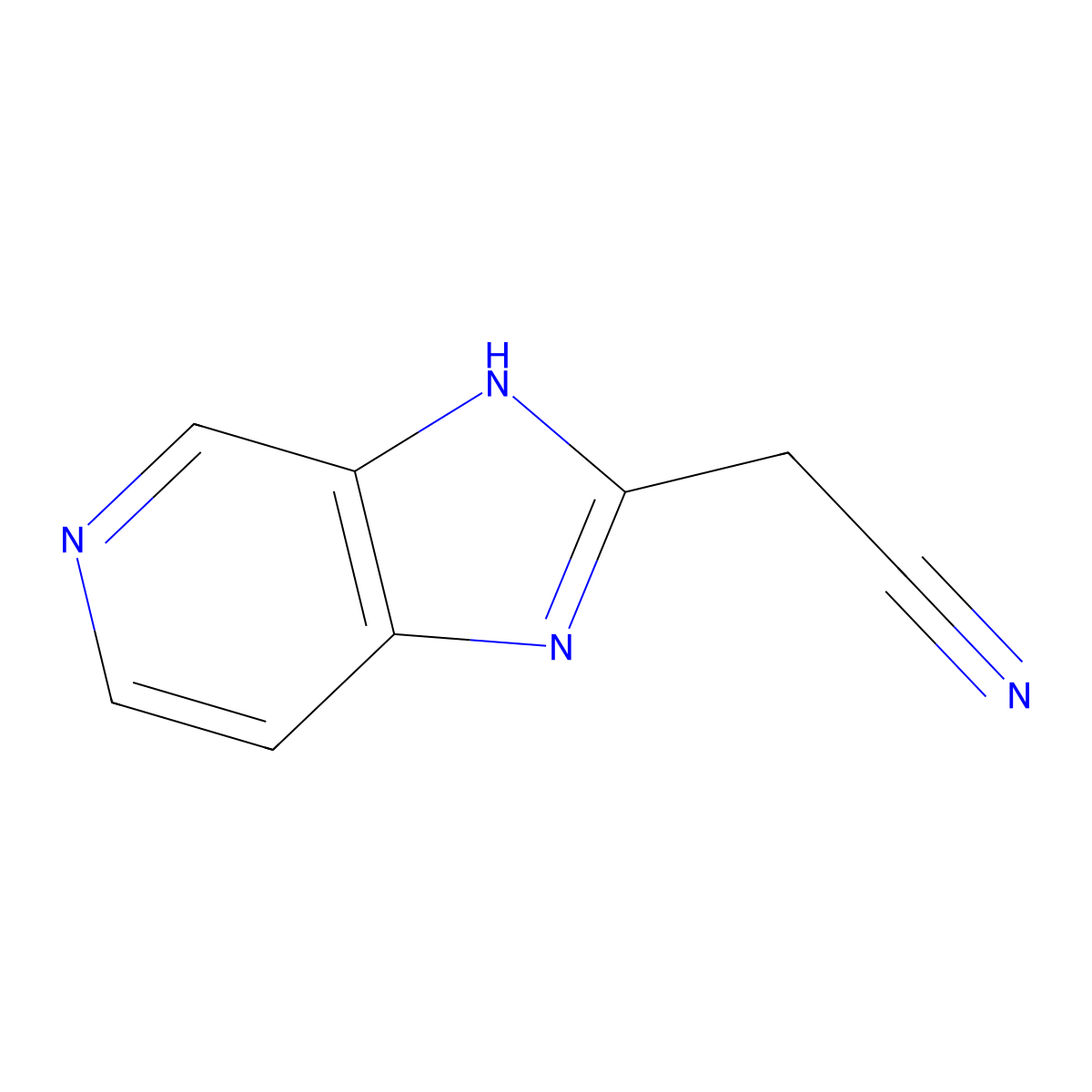 2-(3H-Imidazo[4,5-c]pyridin-2-yl)acetonitrile molecular structure, CAS 1340134-42-0