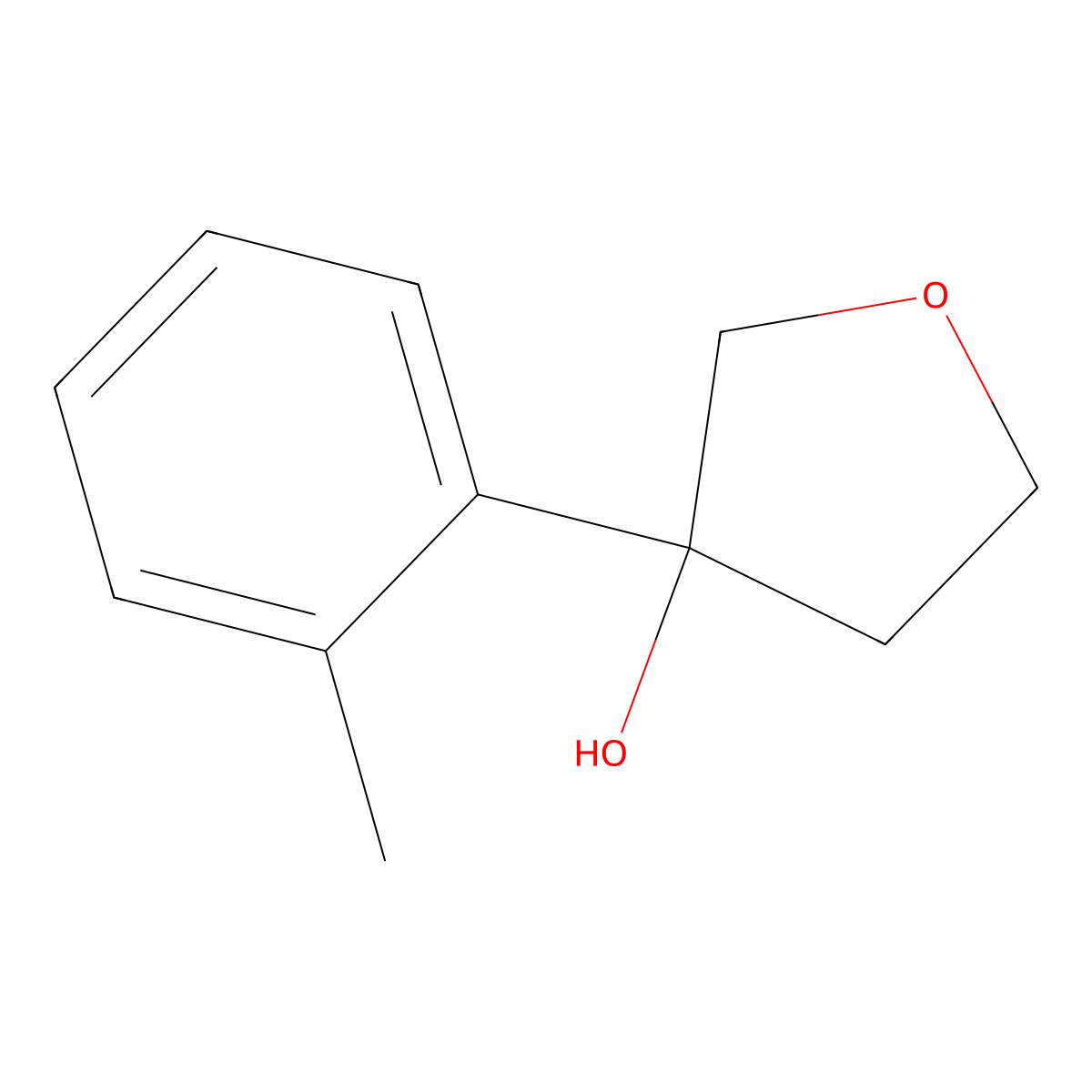Tetrahydro-3-(2-methylphenyl)-3-furanol molecular structure, CAS 1340136-00-6