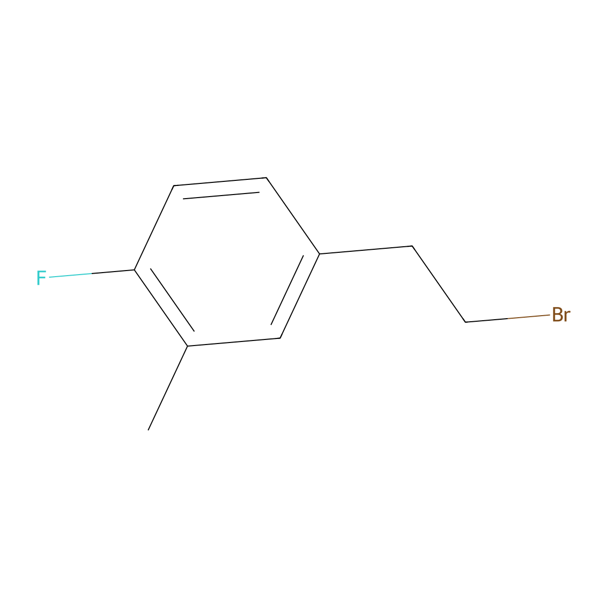 4-(2-Bromoethyl)-1-fluoro-2-methylbenzene molecular structure, CAS 1340136-75-5