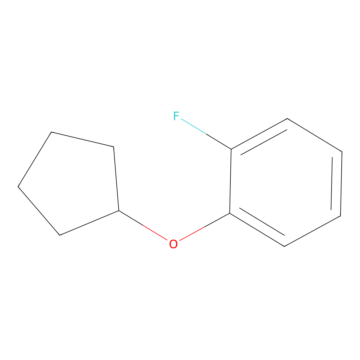 1-Cyclopentyloxy-2-fluoro-benzene molecular structure, CAS 1340138-23-9