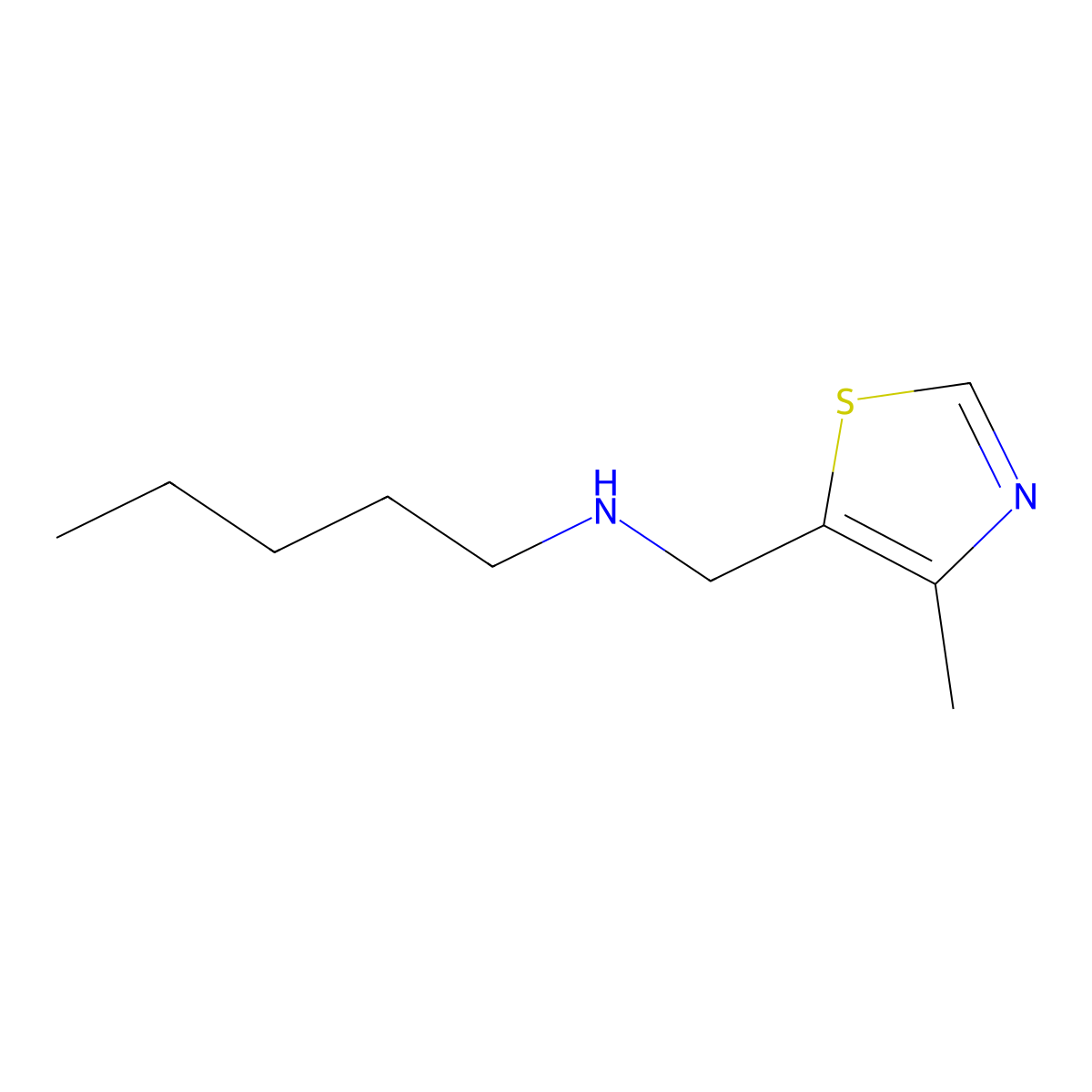[(4-Methyl-1,3-thiazol-5-yl)methyl](pentyl)amine molecular structure, CAS 1340139-46-9