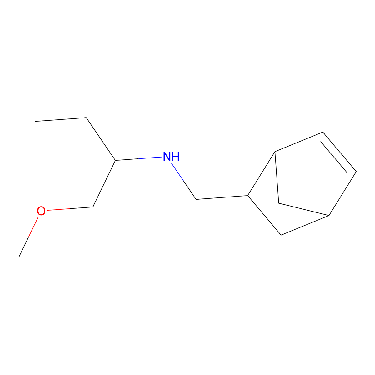 ({Bicyclo[2.2.1]hept-5-en-2-yl}methyl)(1-methoxybutan-2-yl)amine molecular structure, CAS 1340141-48-1