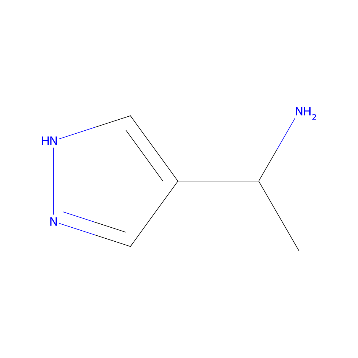 1-(1H-pyrazol-4-yl)ethanamine molecular structure, CAS 1340143-61-4