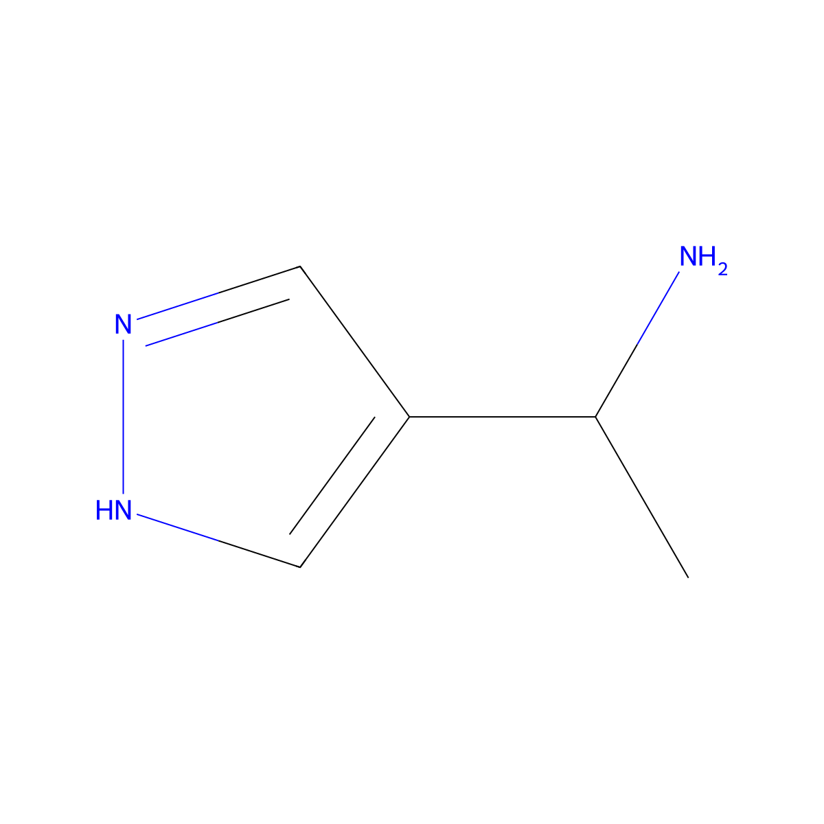 1-(1H-pyrazol-4-yl)ethanamine molecular structure, CAS 1340143-61-4